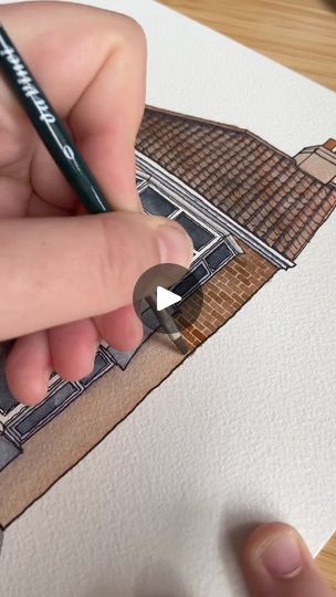 11M views · 136K reactions | Brick painting is highly therapeutic and only causes small amounts of pain | LIV Paints Buildings | LIV Paints Buildings · Original audio Watercolour Houses, Brick Painting, Water Color Pencil, Color Painting, Color Pencil, Art Videos, Art Lessons, Madonna, Painting Ideas