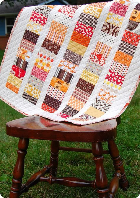 Quick Quilts To Make, Coin Quilt, Quick Quilts, Heather Ross, Quick Quilt, Pretty Quilt, Jellyroll Quilts, Strip Quilts, Sewing Quilts