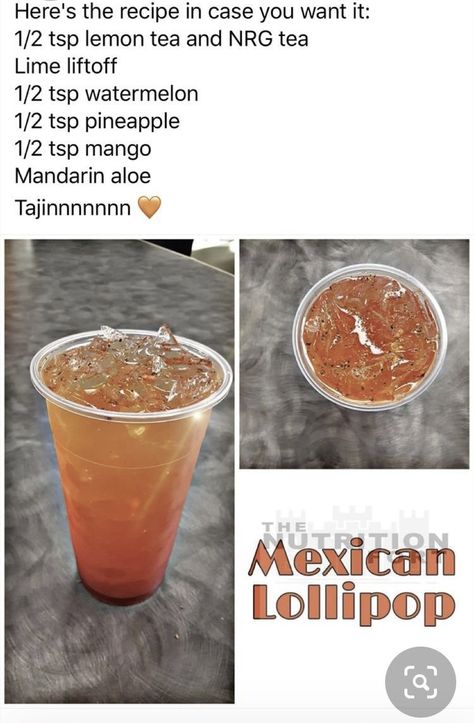 Mexican Lollipop Herbalife Tea Recipe, Mexican Lollipop Loaded Tea, Mexican Candy Loaded Tea, Mexican Lollipop Herbalife Tea, Mexican Lollipop, Swig Drinks, Herbalife Teas, Teas Recipes, Energy Tea Recipes