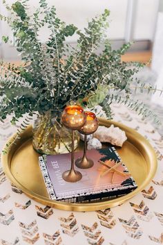 Round brass tray  Round brass tray Bohemian Coffee Table Decor, Copper Tray Decor Ideas, Brass Tray Decor Ideas, Copper Tray Decor, Brass Tray Decor, Round Tray Decor, Brass Round Coffee Table, Tray Decor Ideas, Desert Boho