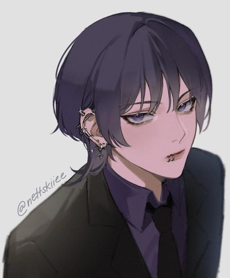 Scaramouche Kunikuzushi, Genshin Scaramouche, Genshin Icon, Anime Character, Piercings, Avatar, Purple, Anime, Hair