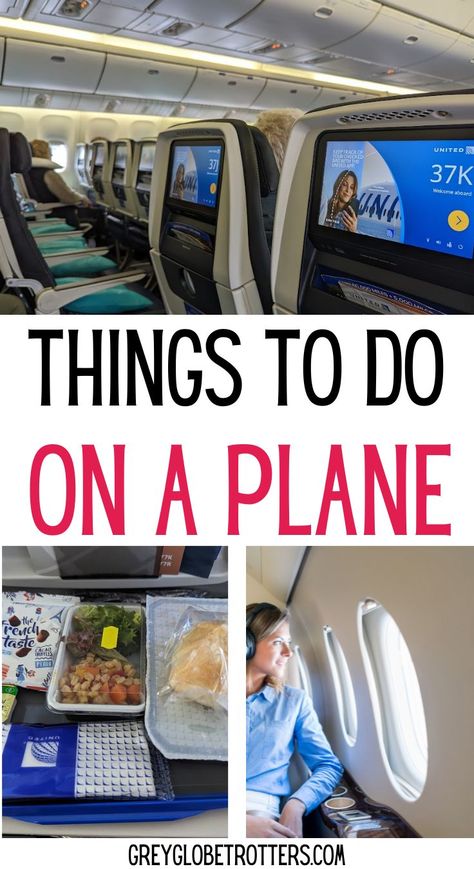 Things To Pack On Plane, Plane Trip Packing List, Activities For Plane Rides, Airplane Activities For Adults, What To Do On A Plane When Bored, Plane Activities For Adults, Plane Tips Travel Hacks, Things To Do On An Airplane, Things To Bring On A Plane