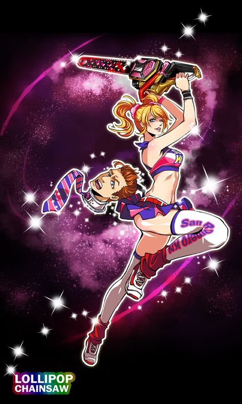 Juliet And Nick Lollipop Chainsaw, Lollipop Chainsaw Wallpapers, Lolipop Chainsaw Fanart, Chainsaw Fanart, Chainsaw Lollipop, Juliet Starling, Lollipop Chainsaw, Cat Drawing Tutorial, 2010s Nostalgia