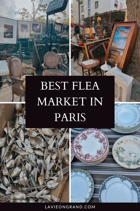 The best flea market in Paris, how to get there, what to buy, and how to get it home. Best Flea Markets In Paris, Paris Vintage Market, Flea Markets In Paris, Paris Markets Shopping, Vintage Shops In Paris, Paris Antique Market, What To Buy In France, Thrifting In Paris, Flea Market Paris