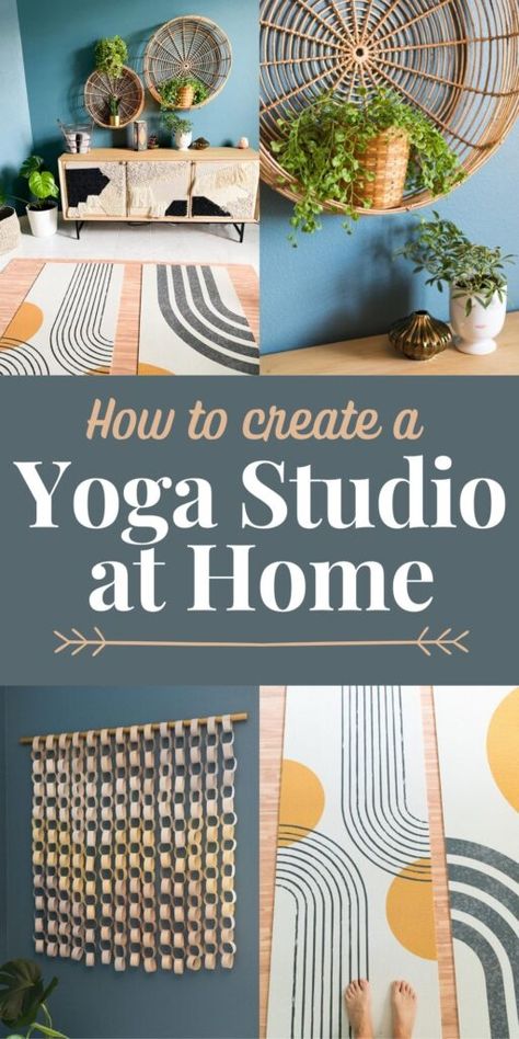 HomeSetting up a home yoga room tips Yoga Studio Design Ideas Diy, Small Space Yoga Area, Buddha Inspired Bedroom, Basement Meditation Room, Hot Yoga Room At Home, Basement Yoga Room, Yoga Room Design At Home, Home Yoga Room Ideas, Yoga Room Inspiration