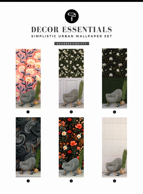 Sims 4 Cc Wall Color, Sims 4 Floral Wallpaper Cc, Sims 4 Floral Wallpaper, Sims 4 Maximalist Cc, Ts4 Wallpaper, Sims Wallpaper Cc, Ts4 Wallpaper Cc, Wallpaper Sims 4 Cc, Sims 4 Wallpapers Cc