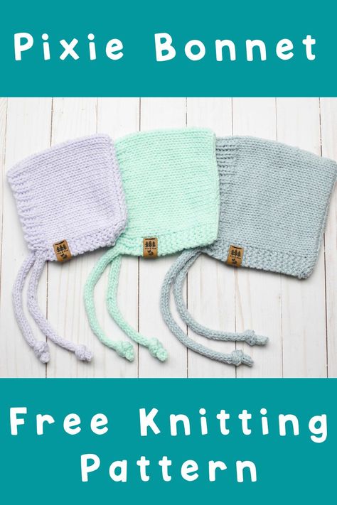 Free Knit Bonnet Pattern, Pixie Hat Knitting Pattern Free, Baby Knit Hat Pattern Free, Knit Baby Bonnet Pattern Free, Knit Toddler Hat Pattern, Newborn Hat Knitting Pattern, Chunky Beanie Knitting Pattern Free, Knit Bonnet Pattern Free, Knit Baby Hat Pattern Free