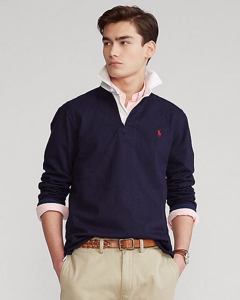 Jumper Outfit Men, Rugby Shirt Outfit, Birthday Clothes, Shirt Outfit Men, Money Outfit, Preppy Mens Fashion, Ralph Lauren Menswear, Jumper Outfit, Professional Men