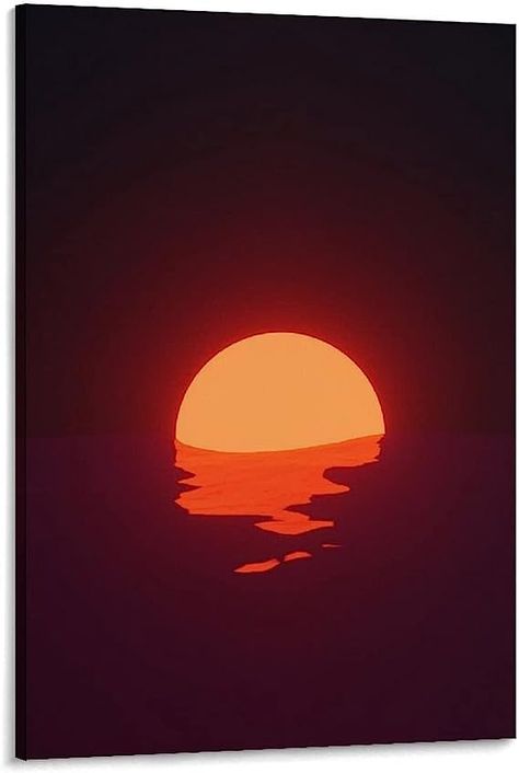 Retro Film Posters, Posters Bedroom, Living Room Posters, Neon Poster, Sea Poster, Apartment Things, Sunset Poster, Bedroom Painting, Canvas Wall Art Living Room