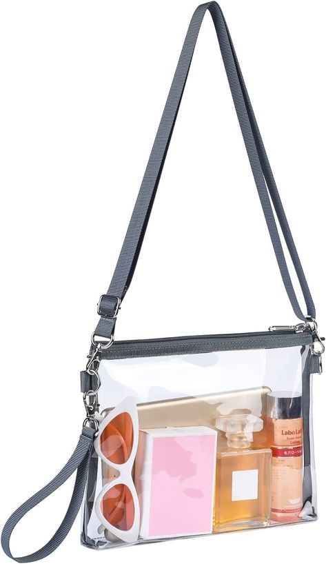 Clear Crossbody Purse Bag Stadium Approved Clear Tote Bag for Work Concert Sports Tote Bag For Work, Concert Bags, Clear Stadium Bag, Stadium Bag, Clear Purses, Clear Tote Bags, Concert Fits, Clear Bag, Clear Bags