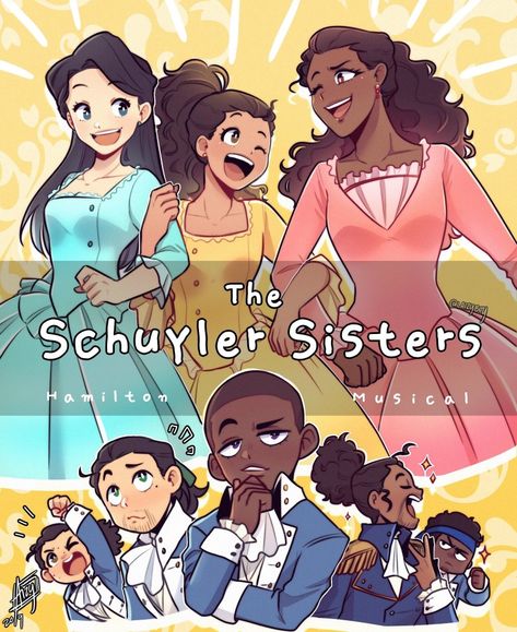 Hamilton Cosplay, Hamilton Tumblr, The Schuyler Sisters, Hamilton Drawings, Bob Sponge, Hamilton Comics, Hamilton Wallpaper, Hamilton Jokes, John Laurens