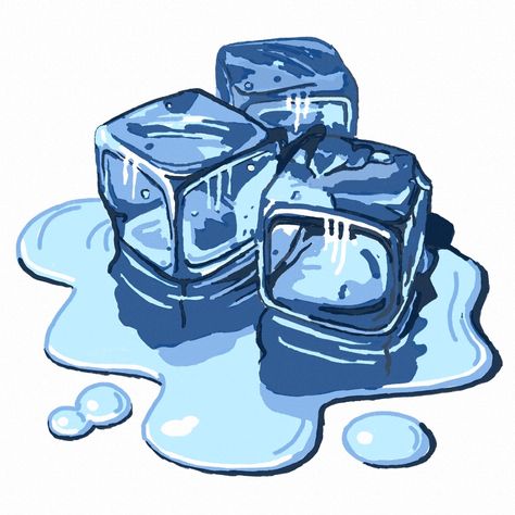 Digital art of ice 🧊 Ice Cube Drawing, Absurdist Art, Ice Drawing, Ice Aesthetic, Photo Gifts Diy, Ice Art, Ice Melting, Ice Water, Coffee Girl