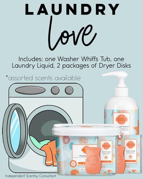 Scentsy Laundry, Scentsy Sample Ideas, Scentsy Consultant Ideas, House Smell Good, Fabric Freshener, Scentsy Party, Scentsy Business, Liquid Laundry Detergent, Laundry Liquid