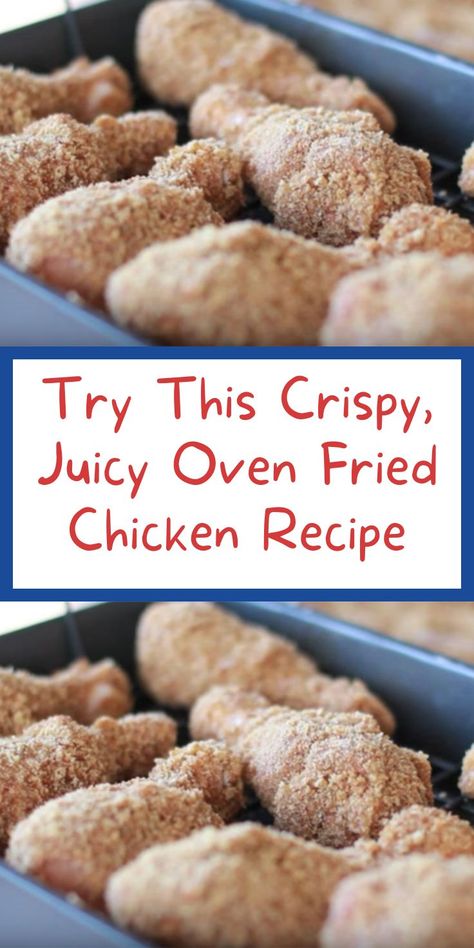 Healthy Fried Chicken, Easy Fried Chicken, Oven Fried Chicken Recipes, Fried Chicken Recipe, Oven Fried, Oven Fried Chicken, Making Lunch, Fried Chicken Recipes, Fries In The Oven