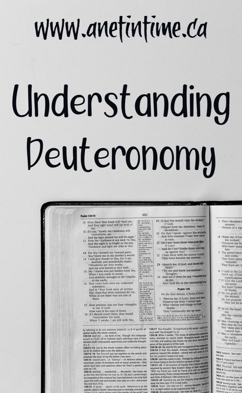 It's not as hard to be about understanding Deuteronomy as you might think.  Exercise, study notes and a good youtube video or two leads to good devotions. The post Understanding Deuteronomy appeared first on A Net in Time. Deuteronomy Bible Study, Book Of Deuteronomy, Deuteronomy 30, Psalm 139, Book Study, Bible Studies, Study Notes, The Covenant, Study Guide