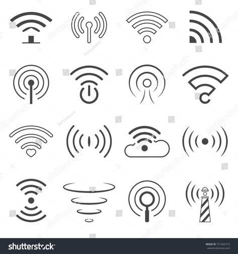 WiFi Logo Vector Elements. Wireless technology concept signs in line style #Ad , #Sponsored, #Elements#Wireless#Vector#WiFi Wifi Tattoo, Wifi Logo, Wifi Sign, Eye Logo, Vector Elements, Creative Lettering, App Logo, Wireless Technology, Typography Letters