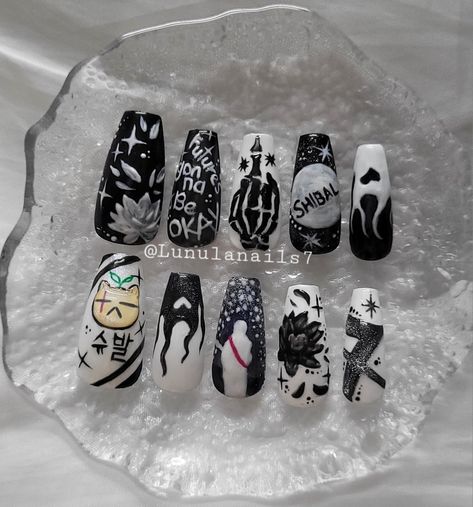 Agust D Nails Ideas, Yoongi Inspired Nails, Suga Nails Designs, Suga Nails, Agustd Inspired Nails, Suga Inspired Nails, Agust D Nails Designs, Agust D Nail Art, Suga Nail Art