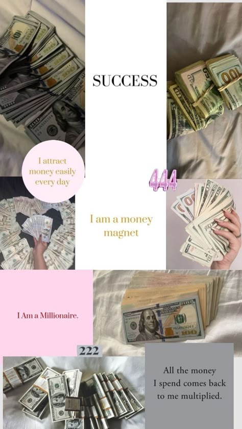 Images Of Money, Wealth Vision Board, Money And Success, Vision Board Collage, Board Collage, Life Goals Future, Money Vision Board, Vision Board Wallpaper, Manifesting Vision Board