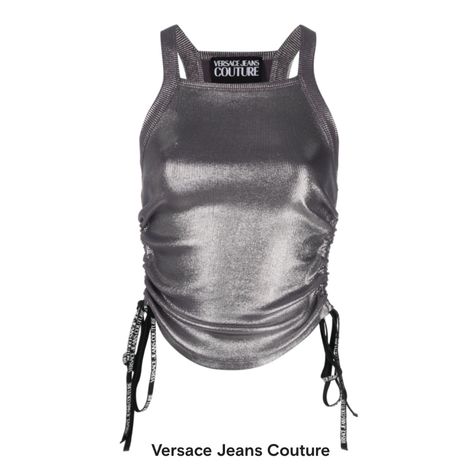 Silver Tank Top, Versace, Cool Outfits, Chanel, Tank Top, Concert, Tank Tops, Silver, Design