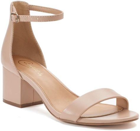 Candies Candie's Cosmos Women's Block-Heel Dress Shoes Roxy Sandals, Low Heel Dress Shoes, Nude High Heels, Bridal Wedding Shoes, Ankle Strap Block Heel, Classy Shoes, Block Heel Shoes, Evening Shoes, Sneaker Heels