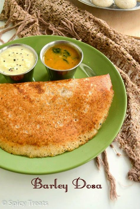 Barley Dosa and Barley Idli Recipe Rava Dosa Recipe, Wholesome Breakfast, Rava Dosa, Cholesterol Recipes, Millet Flour, Millet Recipes, Idli Recipe, Savory Pancakes, Sans Gluten Sans Lactose