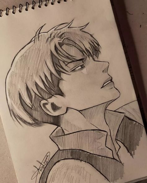 Anime Sketch Levi Ackerman, Captain Levi Sketch, Levi Ackerman Sketch Drawing, Levi Sketch Easy, Cool Sketch Ideas Creativity Aesthetic, Levi Ackerman Drawing Easy, Levi Ackerman Sketch Easy, How To Draw Levi Ackerman, Levi Art Drawings