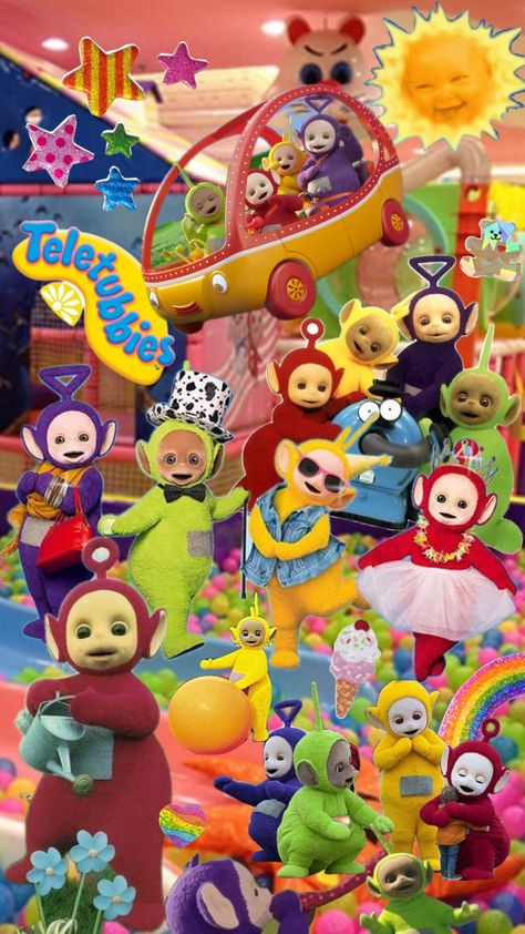 Teletubbies 🌈💜💚💛❤️ #teletubbies #tvshow #kids #2000 #nostalgia #dreamcore #nostalgic #discoverykids Nostalgia Shows, Teletubbies Wallpaper Iphone, Teletubbies Background, Triplets Aesthetic, Teletubbies Landscape, Teletubbies Wallpaper, Teletubbies Terror, Dipsy Teletubbies Aesthetic, Po Teletubbies