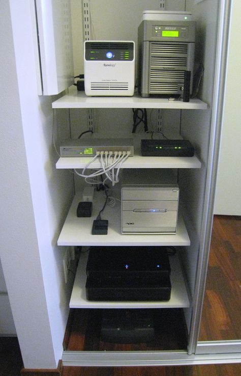 Home office | Flickr - Photo Sharing! Home Network Closet, Home Server Rack, Office Rack, Network Cabinet, Home Lab, Garage Atelier, Server Room, Server Rack, Computer Room