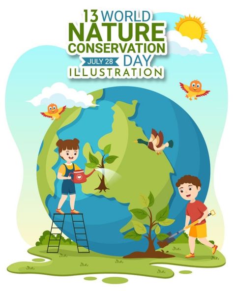 13 World Nature Conservation Day Illustration World Conservation Day Poster, World Nature Conservation Day Poster, Nature Conservation Poster, World Nature Conservation Day, Nature Conservation Day, World Nature, Illustration Advertisement, Future Vision, Day Illustration