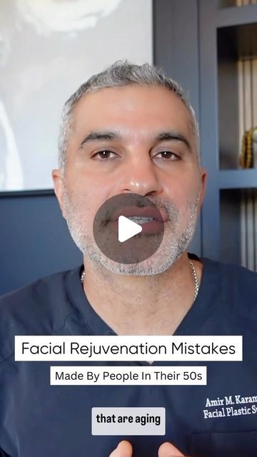 Amir M Karam, MD on Instagram: "Okay let’s talk about some facial rejuvenation mistakes that we make, especially once we start to see rapid signs of aging in our 50s and +.   This circles back to addressing aging on the earlier side and utilizing comprehensive approaches. Don’t disservice yourself in these ways… for more on this topic I have a whole YouTube video on facial rejuvenation mistakes made by people in their 50s… but really this goes for everyone!  . . . Let me know what you think and if you have questions comment below.  Share this with  anyone you think would enjoy it 🙏🏻😊 . . . Schedule a virtual consultation through the link  in my BIO 🎥 YouTube @DrAmirKaram  ⭐️ Follow my skin site @KaramMDskin or to purchase Trifecta link in BIO . #verticalprevent #verticalrestore #minifa Virtual Consultation, Facial Rejuvenation, Facial Plastic, My Skin, What You Think, Youtube Video, Aging Signs, Talk About, Circles