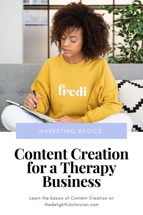 Creating content can be super overwhelming! There are so many things to consider that people often give up before they get started. In this post I teach you how to get started with content creation for your therapy business so you can boost your marketing skills and engagement with your private practice. Save this post for later! Marketing Private Practice, Therapist Content Ideas, Moon Therapy, Private Practice Counseling, Therapy Marketing, Private Practice Therapy, Therapist Marketing, Wellness Content, Therapy Website