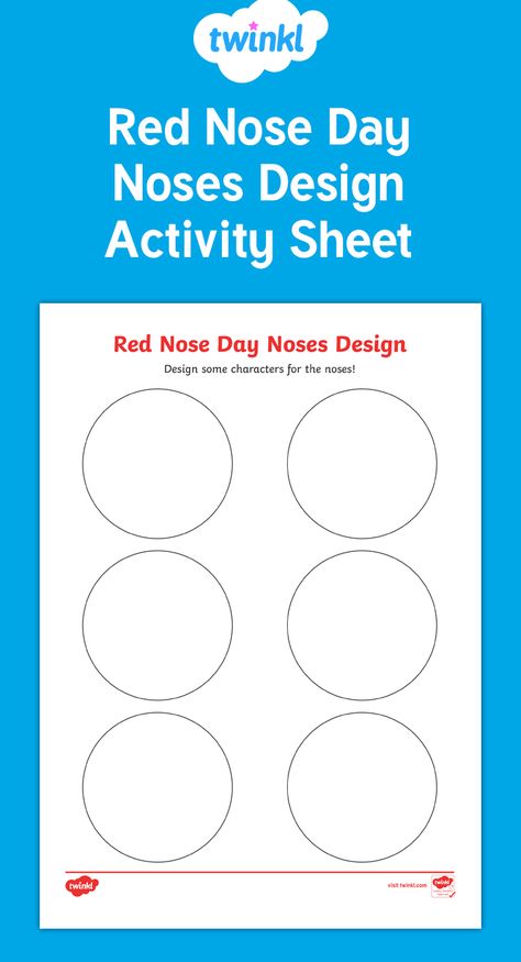 Can you come up with some creative designs for the Red Nose Day noses? Red Nose Day Activities, Bucket Ideas, Red Crafts, Special Education Activities, Playdough Activities, Face Template, Red Nose Day, Comic Relief, Preschool Activity