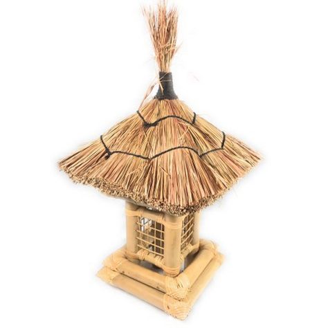 Here is a beautiful outdoor/indoor Tiki light/lantern made of bamboo and thatch roof. The bamboo hut measures 24 inches (2 feet) high. - Material: Bamboo and Thatch - Indoor or Outdoor use - Measurement: 24 inches high by 14 inches by 14 inches - Base is 10 inches by 10 inches The lantern is pre-wired but you have to add the plug or the extended wire since the application can differ. Tropical Room Ideas, Tropical House Decor, Bamboo Hut, Pirate Wall Decor, Tropical Chic Decor, Tropical Room Decor, Tiki Lights, Thatch Roof, Tropical Furniture