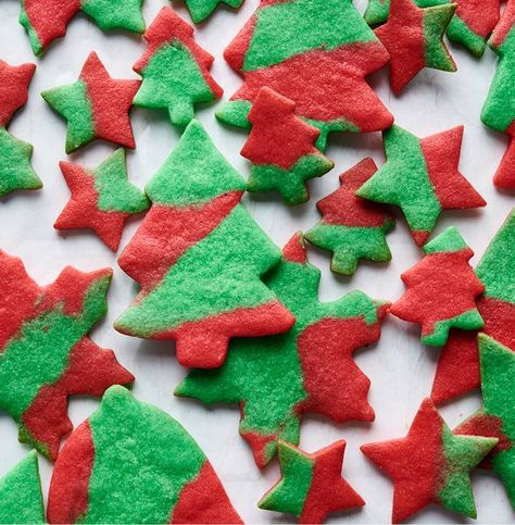 Green Sugar Cookies, Morning Cookies, Festive Cookie Recipes, Green Desserts, Cutout Cookies, Festive Cookies, Cutout Sugar Cookies, Giant Food, Star Cookies