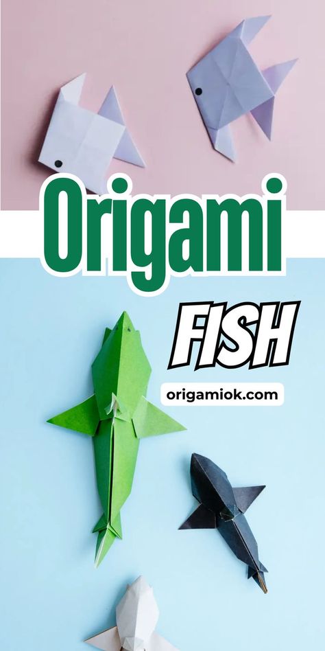 This is a middle version of the origami shark with more details about the head and tail. It has a lovely broad back, a large dorsal fin, and a super sharp mouth. Shark Origami, Origami Shark, Origami Animal, Western Crafts, Origami Fish, Heads And Tails, Origami Animals, Origami Easy, Origami