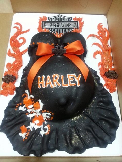 Harley Davidson Baby Shower Cake Biker Baby Shower Ideas, Harley Davidson Baby Shower Ideas, Motorcycle Party Ideas, Harley Davidson Baby Shower, Baby Shower Motorcycle, Motorcycle Nursery, Harley Baby, Harley Davidson Cake, Bike Baby