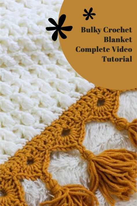 Learn how to crochet the Ties That Bind Puff Stitch Crochet Blanket which is a free crochet pattern by Nana's Crafty Home! This beautiful heirloom quality blanket has a luxe boho vibe and fabulous texture provided by big puff stitches. Made with bulky yarn that provides a lovely look and feel to your finished blanket. A classy and high end blanket to grace your home! #nanascraftyhome Bulky Crochet Blanket, Crocheted Borders, Hippy Party, Blanket Borders, Bulky Crochet, Crochet Blanket Border, Crochet Blanket Tutorial, Crochet Blanket Edging, Puff Stitch Crochet