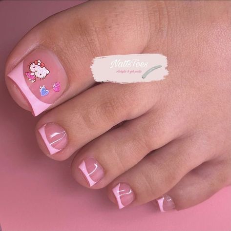 Pedicure Rosa, Pink Pedicure, Uñas Aesthetic, Bella Nails, Acrylic Toes, Acrylic Toe Nails, Cute Toe Nails, Summer Toe Nails, Pedicure Designs