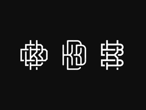 KBD Monograms by Ilham Albab on Dribbble 3 Letter Logo, Pretty Logo, Monogram Business, Unique Monogram, Clothing Brand Logos, Typo Logo, Tattoo T Shirts, Monogram Logo Design, 3 Letter