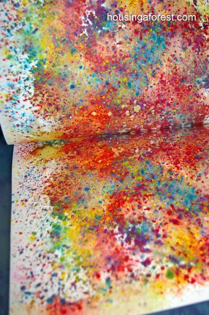 Watercolor Crayon Shavings Color Crayons, Crayon Art, Preschool Art, Kid Crafts, Art Activities, Art Plastique, Kids Art, Crafts To Do, Over It