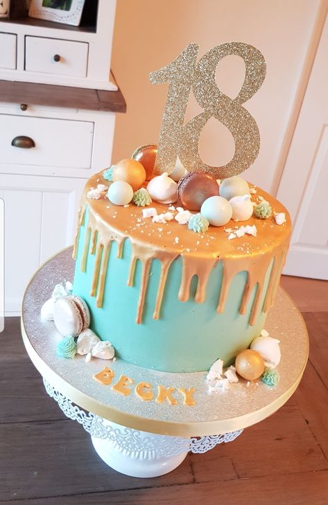 18th Birthday Cake Designs, 16 Cake, Sweet 16 Cakes, 18th Birthday Cake, Drip Cake, Cake Gallery, Cake Designs Birthday, Drip Cakes, 18th Birthday