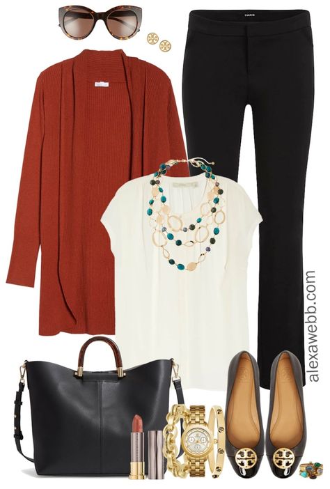 Plus Size Fall Work Outfit - Alexa Webb Plus Size Herbst, Winter Workwear, Plus Size Winter Outfits, Plus Size Fall, Rock Outfit, Plus Size Winter, Plus Size Cardigans, Summer Work Outfits, Fall Outfits For Work