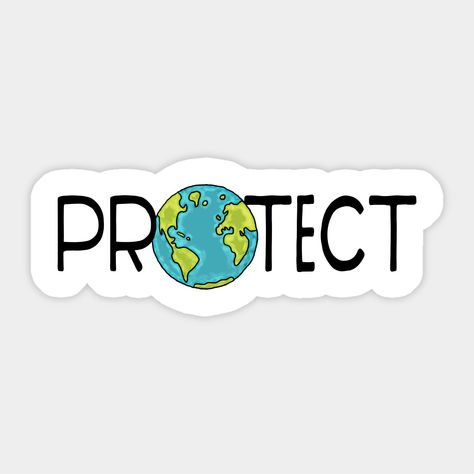 Protect Earth. Minimalistic design with the word Protect and an Earth illustration as the O. -- Choose from our vast selection of stickers to match with your favorite design to make the perfect customized sticker/decal. Perfect to put on water bottles, laptops, hard hats, and car windows. Everything from favorite TV show stickers to funny stickers. For men, women, boys, and girls. Earth Stickers, F1 Stickers, Earth Illustration, Minimalistic Design, Small Magnets, Save The Planet, Custom Magnets, Laptop Stickers, Hard Hats