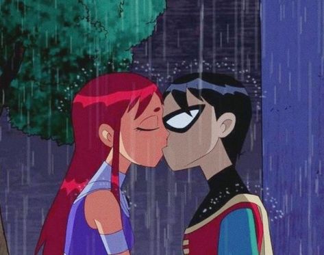 Robin X Starfire Matching Icons, Robin And Starfire Matching Icons, Starfire And Robin Matching Pfp, Teen Titans Matching Pfp, Robin And Starfire, Robin Starfire, Teen Titans Robin, Teen Titans Starfire, Nightwing And Starfire