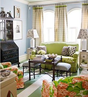 Living After Midnite: Room for Style: Mixing Patterns | Flickr Bamboo Tables, Alex Papachristidis, Madcap Cottage, Up House, Store Design Interior, Cottage Living, House Garden, Furniture Styles, Living Room Inspiration