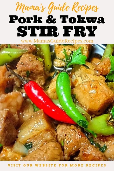 Pork & Tokwa Stir Fry Pork Tofu Recipe, Lumpia Wrapper Recipe, Homemade Lumpia, Fresh Lumpia, Lumpia Wrapper, Asian Cuisine Recipes, Recipe Tofu, Hmong Food, Jello Dessert