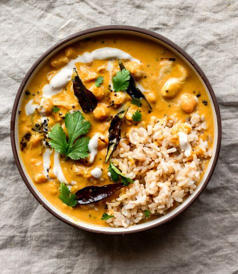 Coconut Stew, Curry Chickpeas, Cauliflower And Chickpea Curry, Pickled Mango, Yogurt Curry, Chickpea Chili, Mango Curry, Coconut Ginger, Cauliflower Curry