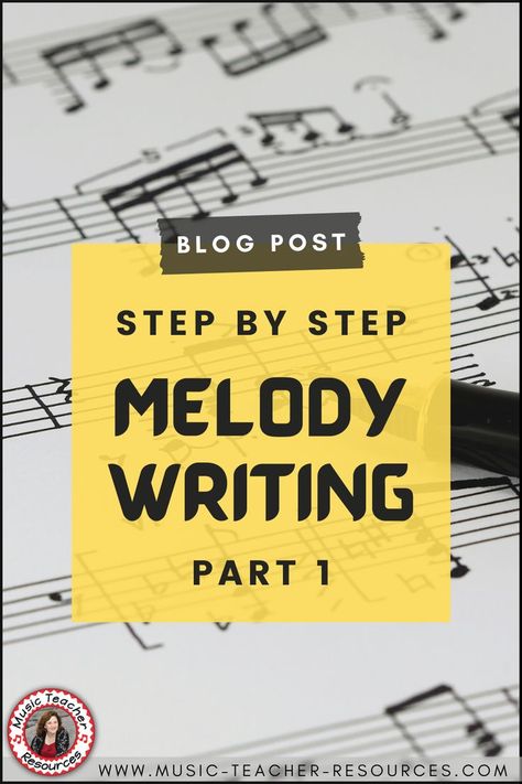 Teaching young musicians how to write a melody is not easy! In this post, I will share with you my method of teaching students to write a melody. I've used this method for many years with my classes, and it works without fail! It shows students how to make a melody from a chord progression. To know more how to teach this topic with ease, check out this blog post! #musiceducation #MusicTeacherResources How To Write A Melody, How To Make A Melody For A Song, How To Write Music, Chord Progressions For Songwriters, Melody Writing, Teach Yourself Guitar, Writing For Beginners, Free Music Worksheets, Songwriting Prompts