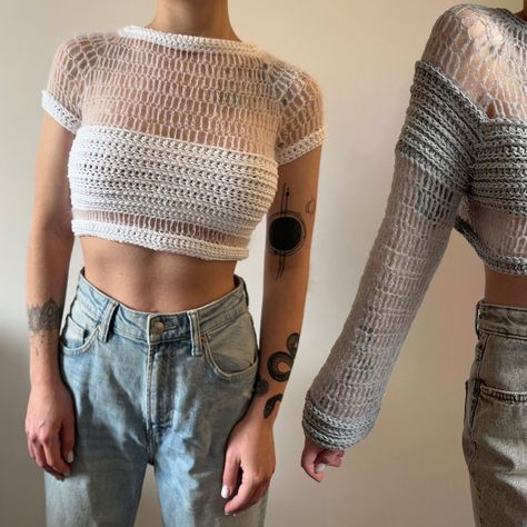 Rizz 4 in 1 PDF Crochet Pattern Stitch Counter, Knitting Amigurumi, Cardigan Au Crochet, Crochet Shrug Pattern, Crochet T Shirts, Stripped Tops, Fluffy Sweater, Crop Top Dress, Yarn Knitting