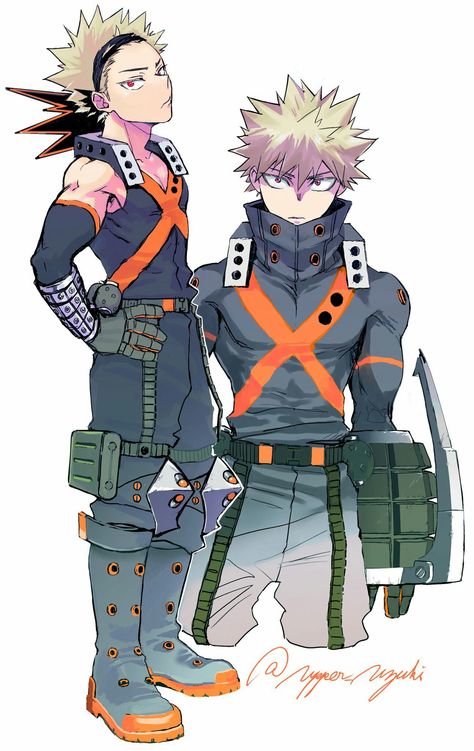 Bakugo Katsuki Hero Suit, Mha Bakugo Hero Suit, Bakugo In Hero Costume, Katsuki Bakugou Winter Costume, Bakugou Costume Redesign, Katsuki Bakugou Hero Costume, Bakugo Casual Clothes, Bakugo Streetwear, Katsuki Hero Costume